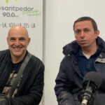 Ernest Falip i Francesc Cos als estudis de Ràdio Santpedor. - FOTO: Gemma Freixenet